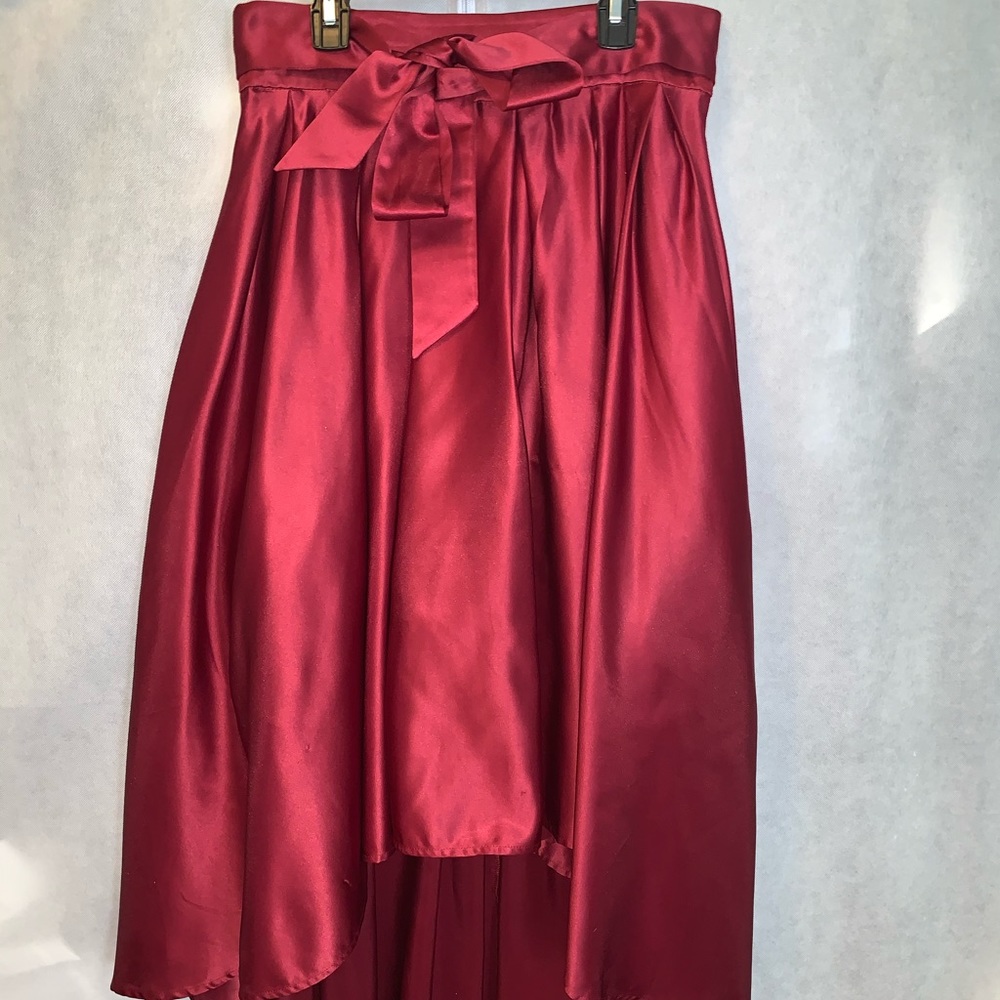 Burgundy Hi Lo skirt
